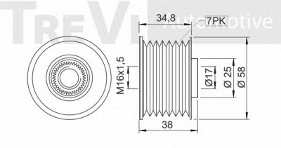 TREVI AUTOMOTIVE ap1183 -  Механизм свободного хода генератора